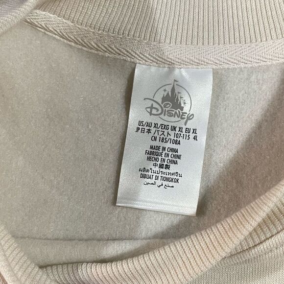 Disney Mickey Mouse Cream Sweatshirt XL NWT - Picture 14 of 14